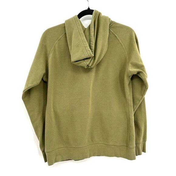 THE NORTH FACE Women's Olive Green White Spell Out Hoodie Sweatshirt Size Medium - Picture 2 of 6